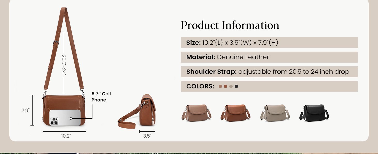 Crossbody Bags for Women with Built in RFID Wallet Medium Womens Saddle Bag auto draft