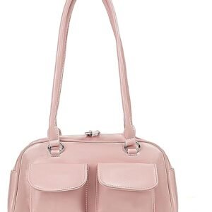 y2k shoulder purses for women trendy pu leather retro boston handbag