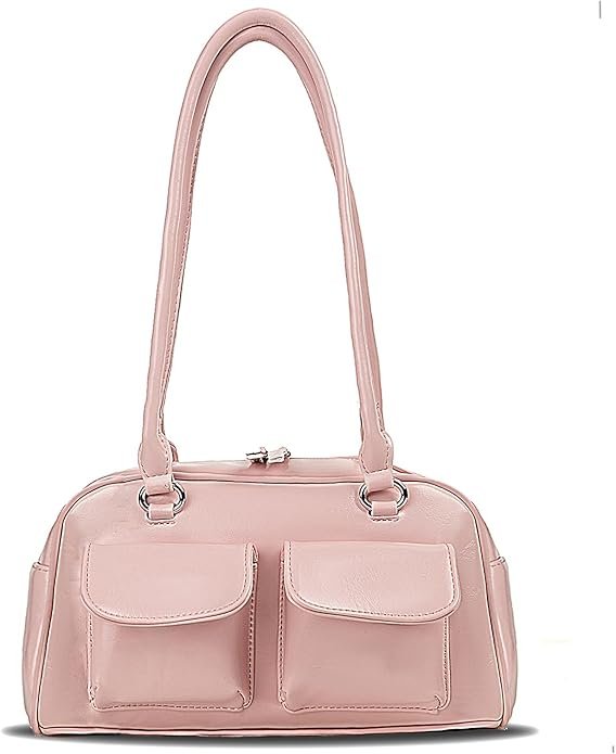 y2k shoulder purses for women trendy pu leather retro boston handbag y2k shoulder purses for women trendy pu leather retro boston handbag