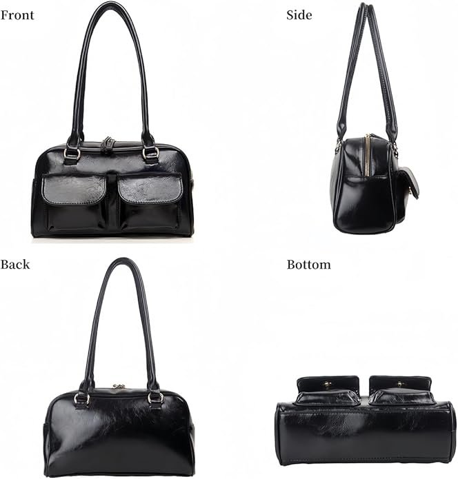 y2k shoulder purses for women trendy pu leather retro boston handbag y2k shoulder purses for women trendy pu leather retro boston handbag