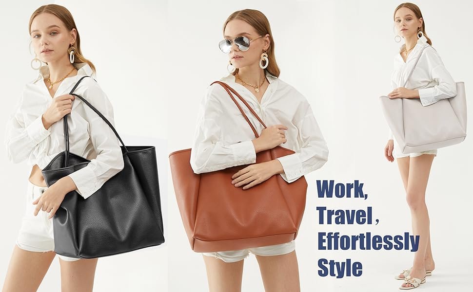oversize pu leather tote women weekender bag shopper handbag travel purse