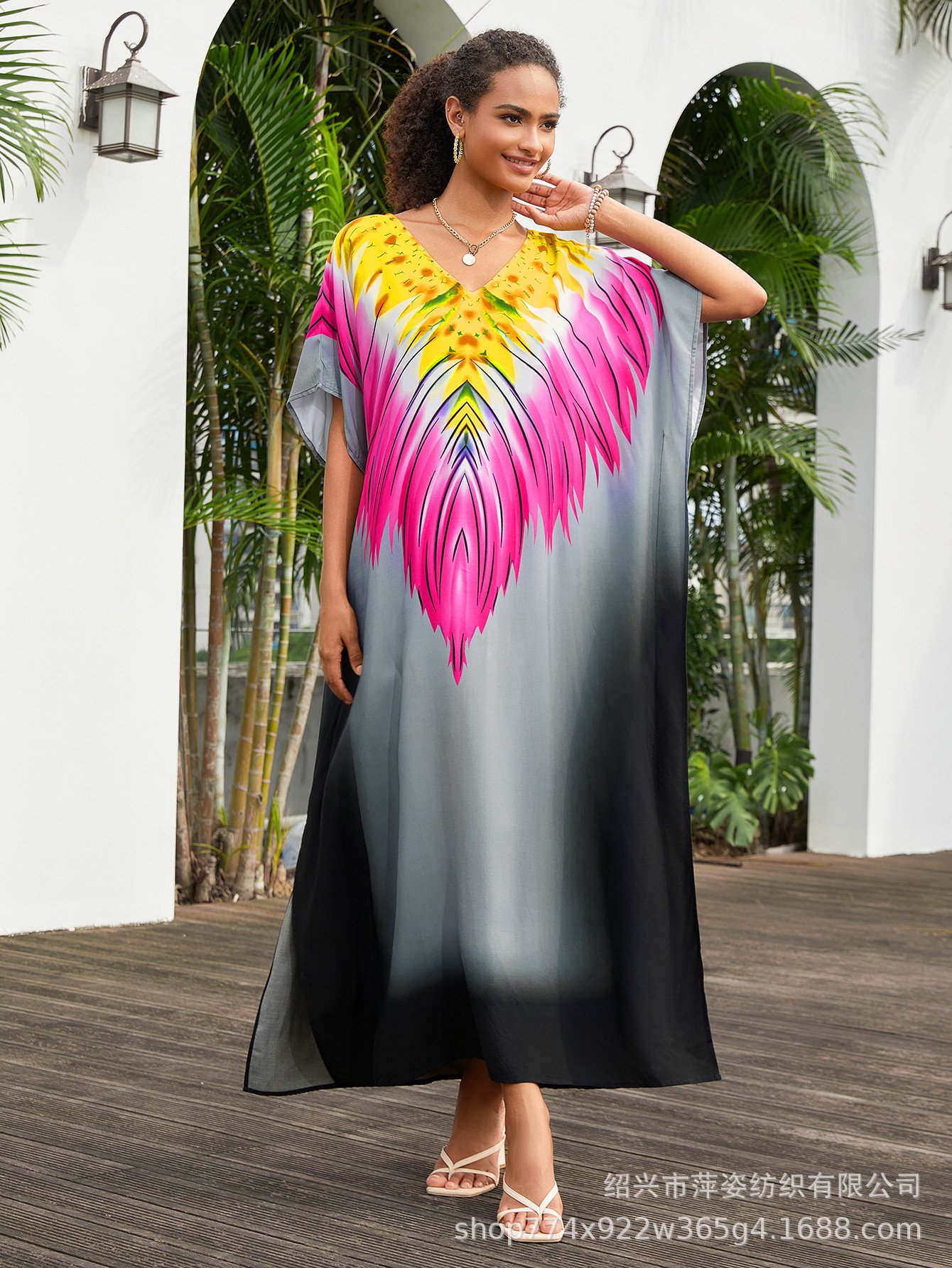 loose printed rayon sun protection blouse loose printed rayon sun protection blouse