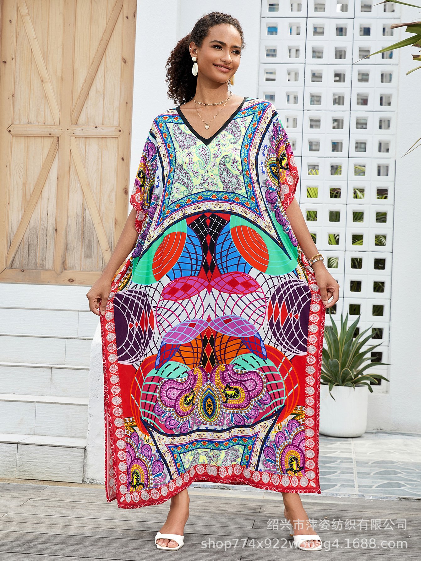 loose printed rayon sun protection blouse loose printed rayon sun protection blouse