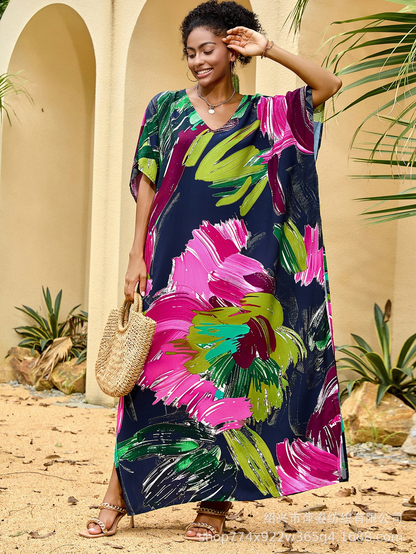 ethnic style peacock print beach cover up ethnic style peacock print beach cover up