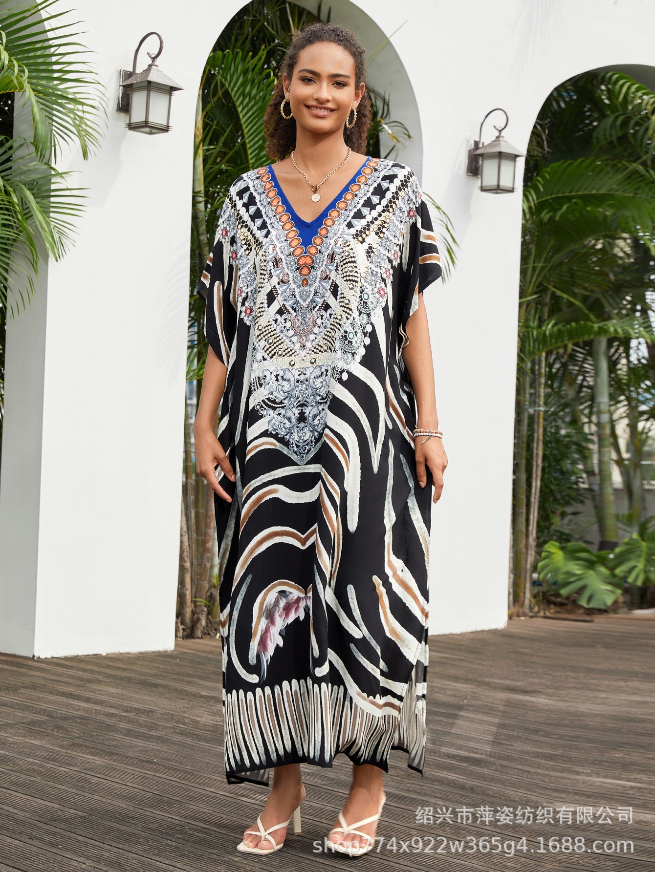 loose printed rayon sun protection blouse loose printed rayon sun protection blouse