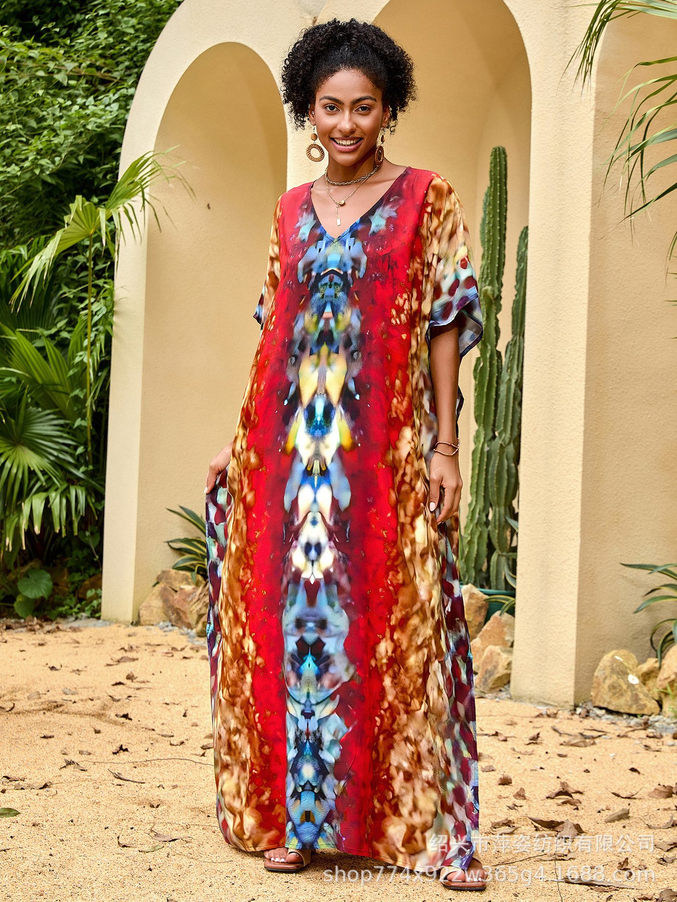 ethnic style peacock print beach cover up ethnic style peacock print beach cover up